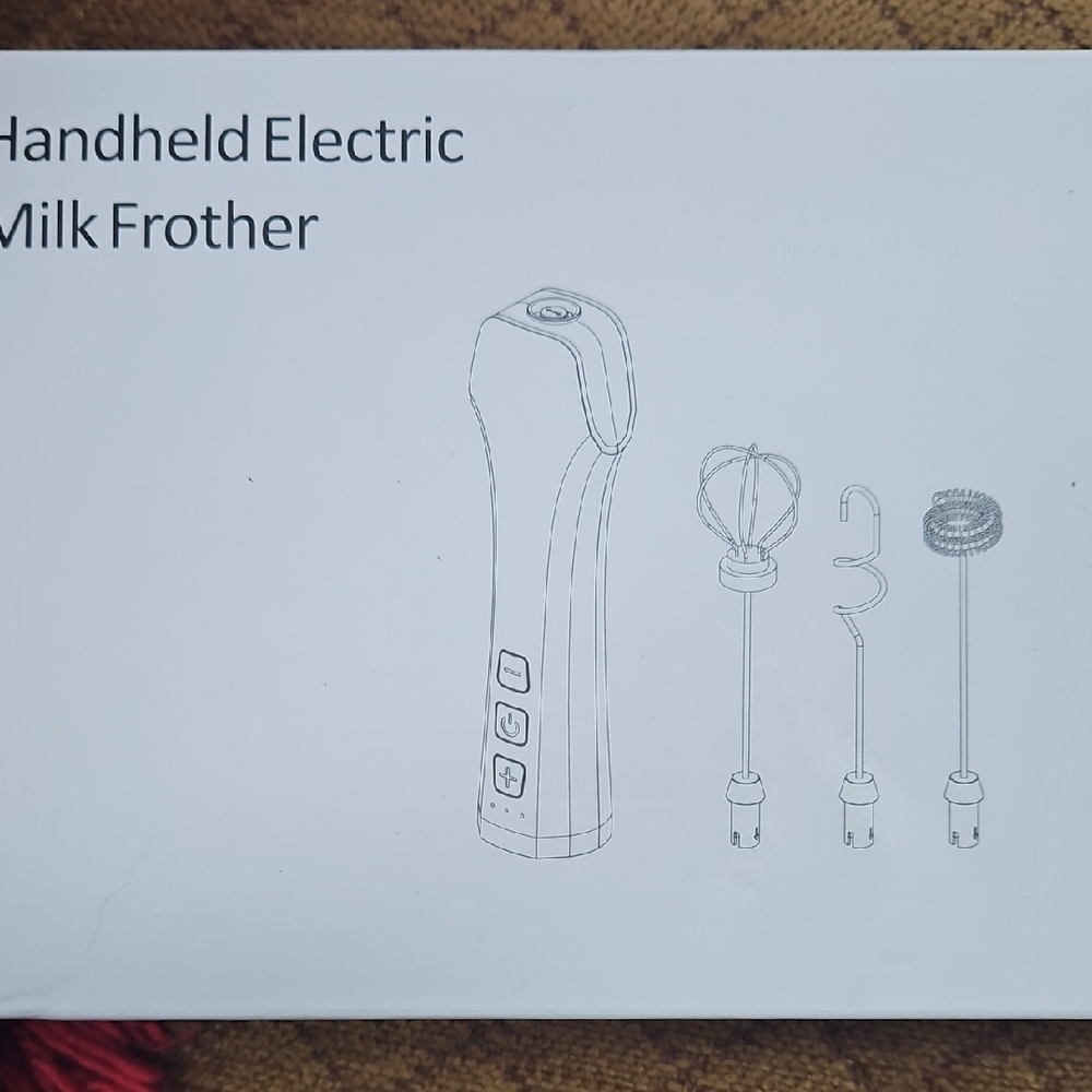 Handheld Electric Milk Frother - White